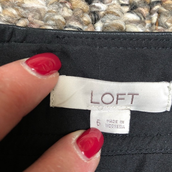 Loft Sz 6 Vegan Leather & Suede Skirt EUC - Picture 8 of 9